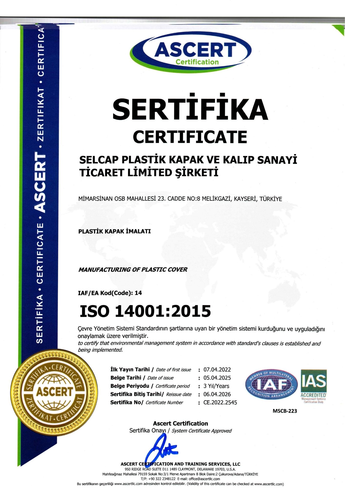 Certificate 2